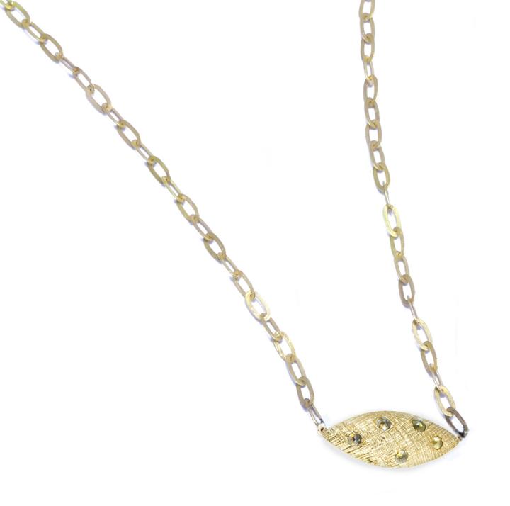 Nina Nguyen Jewelry - Petite Marquise Gold Necklace