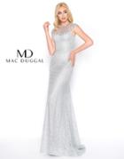 Mac Duggal - 50504d Jewel Illusion Neckline Sheath Evening Gown