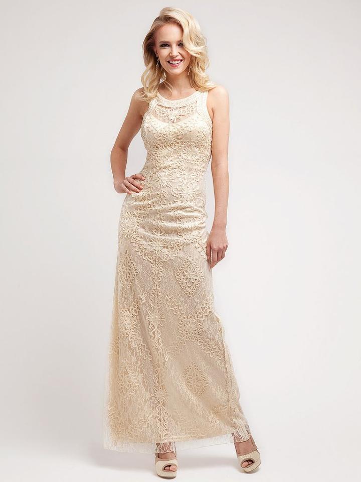Cinderella Divine - Soutache Adorned Long Sheath Dress