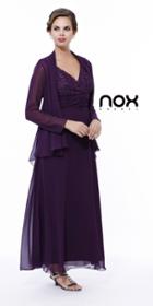 Nox Anabel - V-neck Dress With Jacket 5072