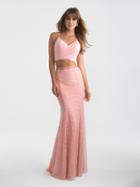 Madison James - 18-711 Two Piece V-neck Sheath Dress