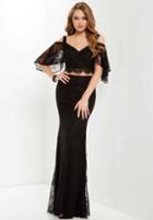 Studio 17 - 12692 Two Piece Lace Off-shoulder Sheath Dress