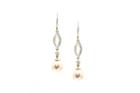 Tresor Collection - 18k Yellow Gold Earring With White Sapphire, Pearl & Diamond