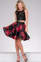 Jovani - Cute Two-piece Crop Top Cocktail Dress 47320