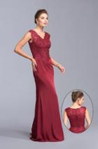 Aspeed - L1981 Embroided V-neck Sheath Prom Dress