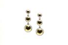 Tresor Collection - Lente 3 Tier Earrings With Pave Diamond Frame In 18k Yg