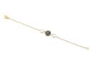 Tresor Collection - Rainbow Moonstone & Labradorite Triple Stone Bracelet In 18k Yellow Gold