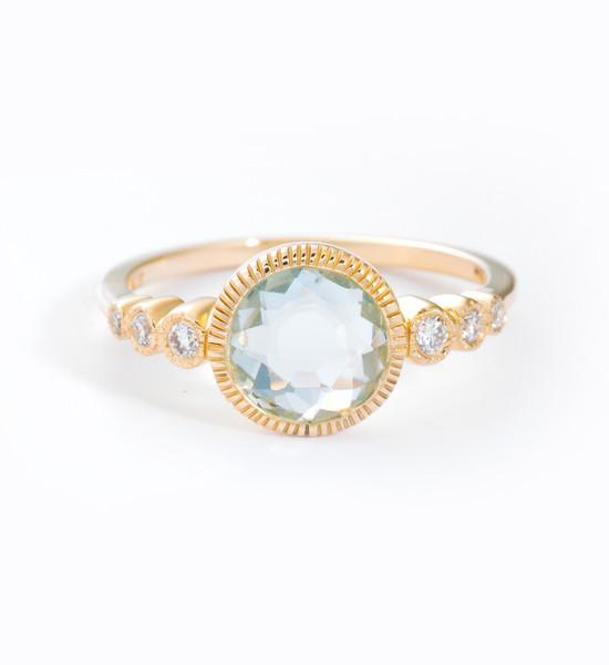 Margaret Elizabeth - Aquamarine Aurora Ring