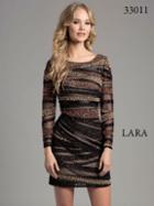 Lara Dresses - Sleeveless Scoop Neck Multi-colored Embellished Mini Dress 33011