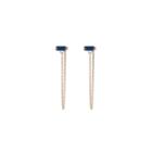 Margaret Elizabeth - Emerald Chain Studs Blue Topaz