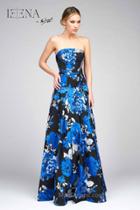 Ieena Duggal - 25222 Bustier Gown In Blue Multi