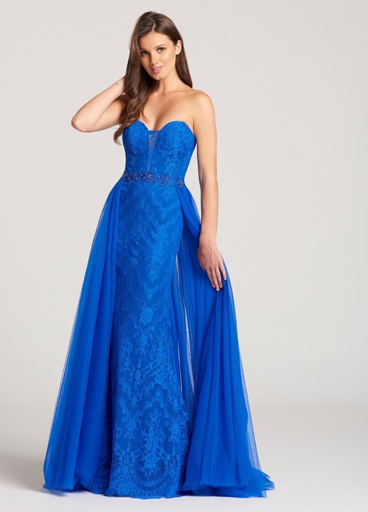 Ellie Wilde - Ew118143 Strapless Deep Sweetheart Dress With Overskirt