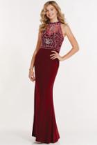Alyce Paris - 1162 Bejeweled Illusion High Halter Sheath Gown