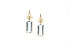 Tresor Collection - 18k Yellow Gold Earring With Blue Topaz And Champagne Diamond Default Title