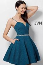 Jovani - Jvn62917 Embellished Sweetheart Shimmer Fabric A-line Dress