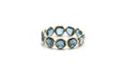 Tresor Collection - London Blue Topaz Round Ring Bands In 18k Yellow Gold