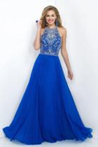 Intrigue - Embellished Jewel Neckline A-line Gown 127