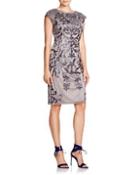 Sue Wong- N5432 Sleeveless Dress In Charcoal