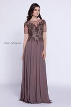 Nox Anabel - Embellished Illusion Jewel A-line Dress 5141