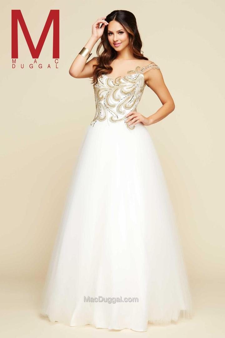 Mac Duggal Prom - 65356 H Ivory/gold