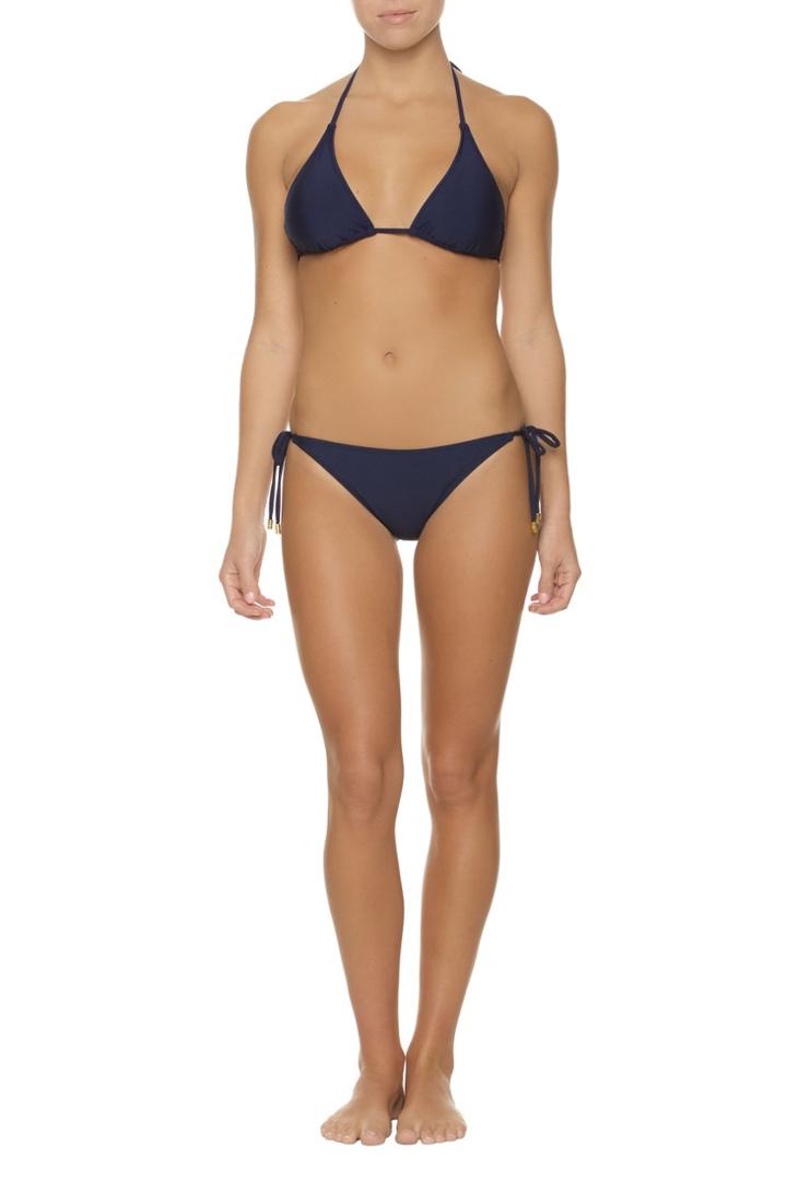 Helen Jon - String Bikini Top In Navy