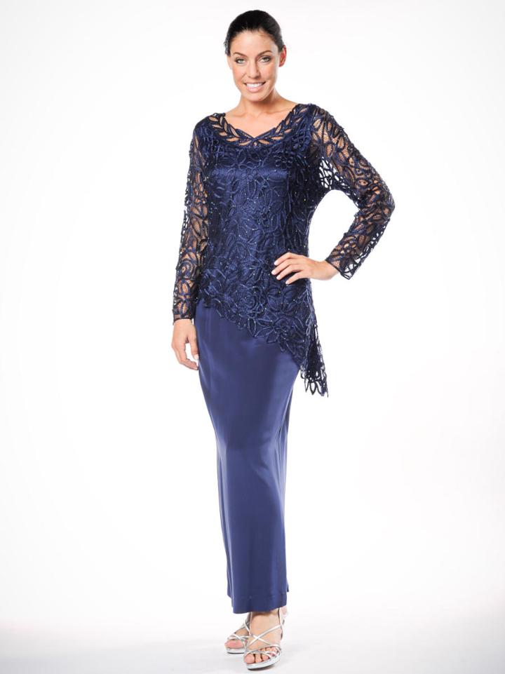 Soulmates - C805850 Asymmetrical And Straight Back Slit Long Skirt
