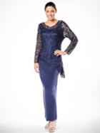 Soulmates - C805850 Asymmetrical And Straight Back Slit Long Skirt