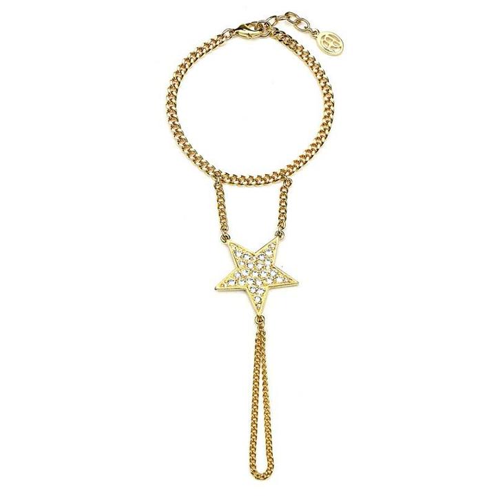 Ben-amun - Rock Star Crystal Gold Hand Bracelet