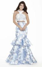 Jolene Collection - 17131 Two-piece Tiered Mermaid Gown