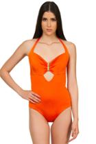 Caffe Swimwear - Sexy Cut Out One Piece In Bright Orange