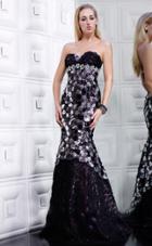 Mnm Couture - 8239 Sequined Strapless Empire Gown