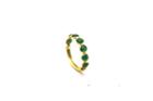 Tresor Collection - Emerald Round Stackable Ring Bands With Adjustable Shank In 18k Yellow Gold