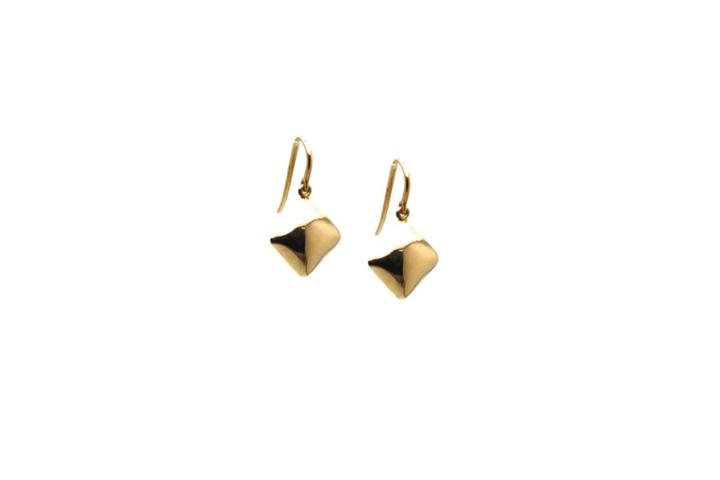 Tresor Collection - Lente Square Earring In 18k Yellow Gold