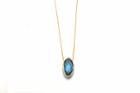 Tresor Collection - London Blue Topaz & Marquise Necklace In 18k Yellow Gold