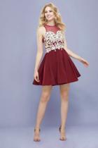 Nox Anabel - 6338 Embellished Illusion Jewel A-line Dress