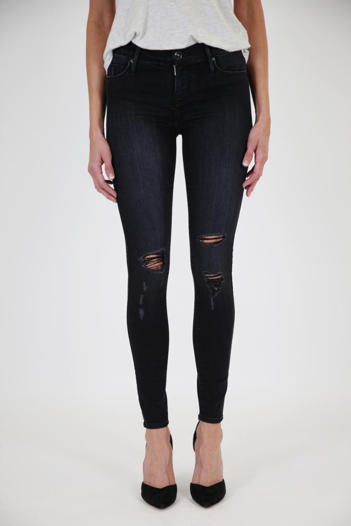 Black Orchid Denim - Noah Mid Rise Super Skinny Black Rock