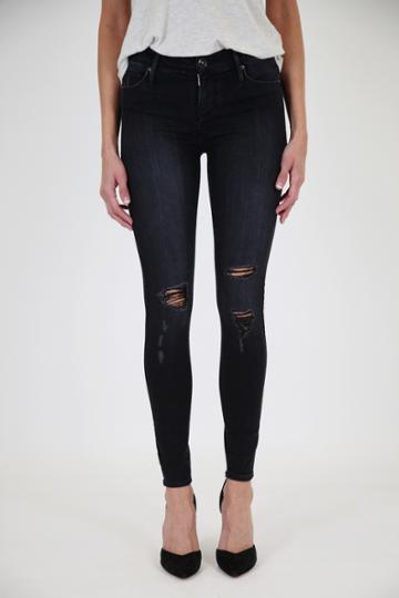 Black Orchid Denim - Noah Mid Rise Super Skinny Black Rock