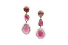 Tresor Collection - Bio Color Tourmaline & Diamond Earring In 18k Yellow Gold
