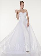 Panoply - Lace Sweetheart Trumpet Dress With Removable Skirt 44300