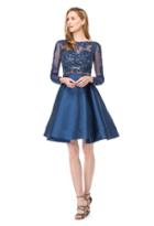 Colors Dress - 1525 Lace Long Sleeved Cocktail Dress