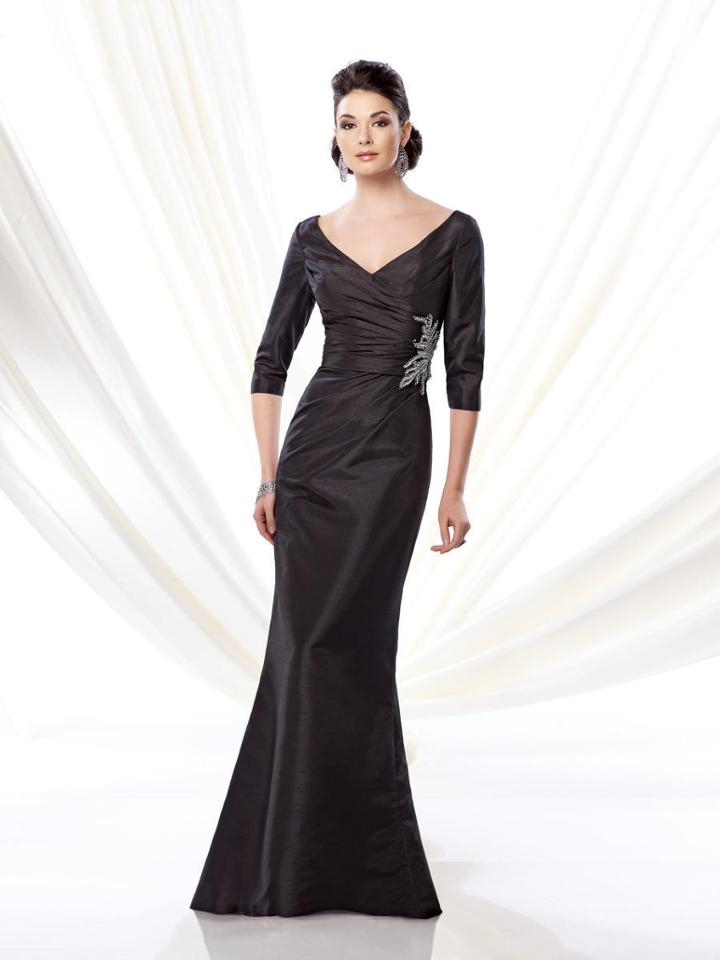 Ivonne D By Mon Cheri - 214d64 Long Dress In Black