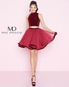 Mac Duggal - 67642n Two Piece Polka Dot A-line Dress