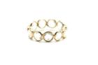Tresor Collection - Rainbow Moonstone Round Ring Bands In 18k Yellow Gold