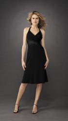 La Femme - Halter Knee Length Short Dress 12722