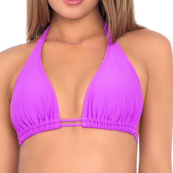 Luli Fama - Cosita Buena D/dd Cup Triangle Halter In Purple Ocean (l176073)