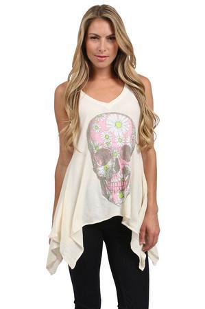 Wildfox Couture Daisy Skull Dreamer Tank