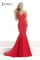 Janique - Strapless Sweetheart Mermaid Gown W1712