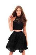 Tarik Ediz - 50248 Two Piece High Halter Beaded Lace A-line Dress