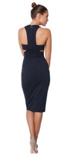 Ponte Back Bandeau Dress Marine