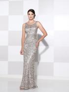 Cameron Blake By Mon Cheri - Bateau Neckline Long Evening Gown 115604